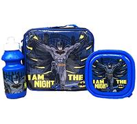 Official Batman Clear Front Lunchbox, Sandwich Box and Water Bottle Set