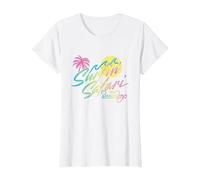 Official Beach Boys Surfin Safari T-Shirt, Women, White, Small