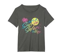 Official Beach Boys Surfin Safari T-Shirt, Women's Plus, Asphalt Grey, 2X