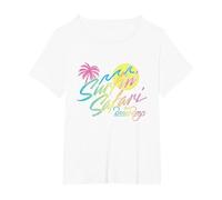 Official Beach Boys Surfin Safari T-Shirt, Women's Plus, White, 4X