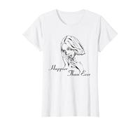 Official Billie Eilish Happier Than Ever White T-Shirt, Women, White, Medium