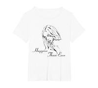Official Billie Eilish Happier Than Ever White T-Shirt, Women's Plus, White, 4X