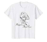 Official Billie Eilish Happier Than Ever White T-Shirt, Youth, White, X-Small