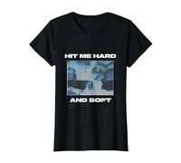 Official Billie Eilish HIT ME Hard and Soft Inverted Black T-Shirt, Women, Black, X-Small