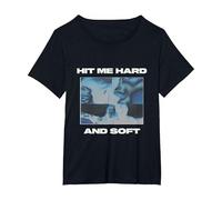 Official Billie Eilish HIT ME Hard and Soft Inverted Black T-Shirt, Women's Plus, Black, 1X