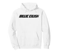 Official Billie Eilish Merch for Fans Iconic Indie Pop Music Pullover Hoodie, Adult Unisex, White, Medium