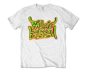 Official Billie Eilish T Shirt Graffiti Logo When We All Fall Asleep White