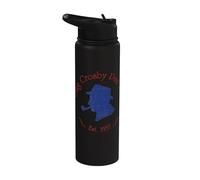 Official Bing Crosby Silhouette Pro Golf Red and Blue Stainless Steel Insulated Water Bottle