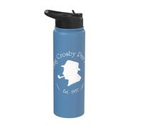 Official Bing Crosby Silhouette Pro Golf White Stainless Steel Insulated Water Bottle