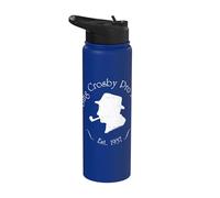 Official Bing Crosby Silhouette Pro Golf White Stainless Steel Insulated Water Bottle