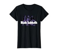 Official Black Sabbath Purple Photo T-Shirt, Women, Black, Medium
