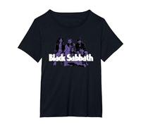 Official Black Sabbath Purple Photo T-Shirt, Women's Plus, Black, 6X