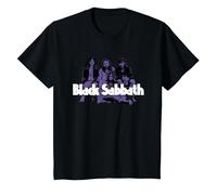 Official Black Sabbath Purple Photo T-Shirt, Youth, Black, Small