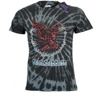 Official Black Sabbath T Shirt Red Henry Tie Dye Ozzy Osbourne New S To XXL