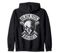 Official Black Veil Brides Skull and Baseball Bats band Zip Hoodie