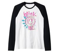 Official blink-182 Neon Rock Band Artwork Raglan Baseball Tee