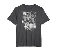 Official Blink-182 One More Time Portrait T-Shirt, Men's Big and Tall, Dark Heather Grey, 3X Tall