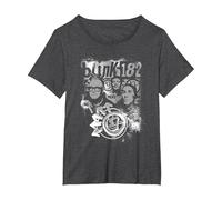 Official Blink-182 One More Time Portrait T-Shirt, Women's Plus, Dark Heather Grey, 4X