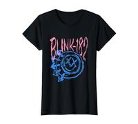 Official Blink-182 Smiley T-Shirt, Women, Black, Large