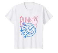 Official Blink-182 Smiley T-Shirt, Youth, White, Large