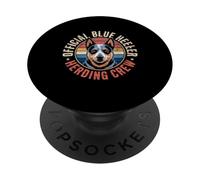 Official Blue Heeler Herding Crew Cattle Dog Gift Dog Lovers PopSockets Adhesive PopGrip