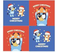 Bluey Christmas Card Multipack (BLXB2) - 12 Cards, 2 Festive Designs for Kids' Classes