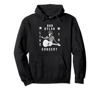 Official Bob Dylan Live In Concert Pullover Hoodie, Adult Unisex, Black, Large