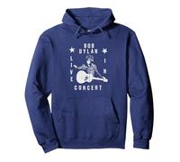 Official Bob Dylan Live In Concert Pullover Hoodie, Adult Unisex, Navy Blue, X-Large