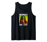 Official Bob Marley One Love Gradient Tank Top, Men, Black, Large