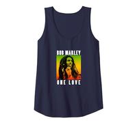 Official Bob Marley One Love Gradient Tank Top, Women, Navy Blue, Large