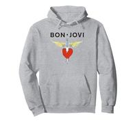 Official Bon Jovi Heart Dagger Pullover Hoodie