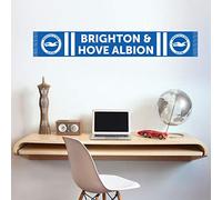 Official Brighton & Hove Albion Football Club Scarf Wall Sticker Mural & Brighton Crest Decal Set Vinyl Art Print (120cm x 20cm)