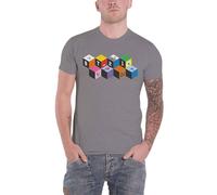 Official BT21 T Shirt BTS Blocks K-Pop Koya Shooky Chimmy Official Unisex Grey