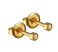 Official Caflon Blu Ear Piecing Ball Studs Gold Mini Ball (3 Pairs)