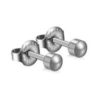 Official Caflon Blu Ear Piecing Ball Studs Stainless Steel Regular Ball (2 Pairs)