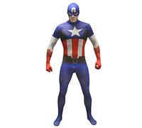 Official Captain America Basic Morphsuit Fancy Dress Costume - size Medium - 5”-5”4 (150cm-162cm)