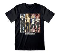 Official Chainsaw Man T Shirt Groupe homme MC Black Unisex Graphic Anime Fan Tee