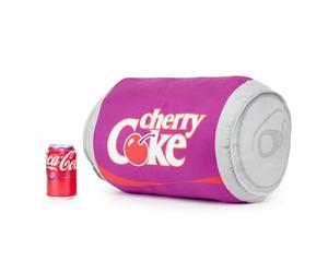 Official Cherry Coke Plush Pillow - Soft 40cm Purple Can Throw Pillow, Officially Licensed Coca-Cola Merchandise, Retro Decorative Cushion for Home & Office
