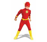 Official Child FLASH DELUXE MUSCLE CHEST Fancy Dress Costume Book Week Halloween