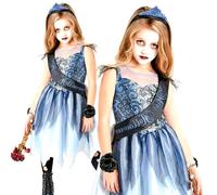 Miss Halloween Girls Fancy Dress Zombie Prom Queen Kids Childrens Costume Outfit