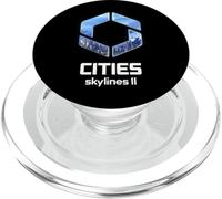 Official Cities Skylines II Game Logo City Builder White PopSockets PopGrip for MagSafe