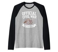 Official Civil War Enthusiast American Lover US Reenactor Raglan Baseball Tee