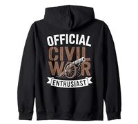 Official Civil War Enthusiast American Lover US Reenactor Zip Hoodie