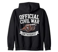 Official Civil War Enthusiast American Lover US Reenactor Zip Hoodie