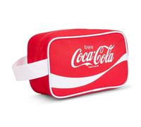 Official Coca-Cola Toiletry Bag - Unisex Travel Wash Bag & Organiser with Zipped Pockets - Classic Coke Merchandise, Gift for Fans for Holiday & Gym