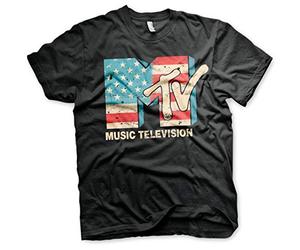 Official Compatible MTV Distressed USA-Flag Men Women Unisex Top T Shirt