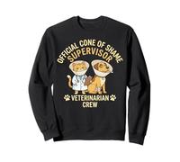 Official Cone Of Shame Supervisor Veterinarian Crew Sweatshirt