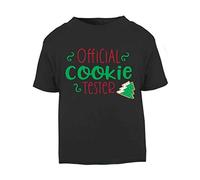Official Cookie Tester Short Sleeve Cotton Toddler t Shirt, 3-4 Years, Black