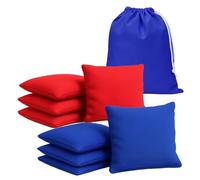 Official Cornhole Bags | 4 Blue and 4 Red Bags | Official Dimensions | Premium Quality | 100% Cotton | Waterproof | American Game | Outdoor Game | Friends & Family | OriginalCup®