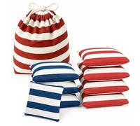Official Cornhole Bags | 4 Blue and 4 Red Bags | Official Dimensions | Premium Quality | 100% Cotton | Waterproof | American Game | Outdoor Game | Friends & Family | OriginalCorner®